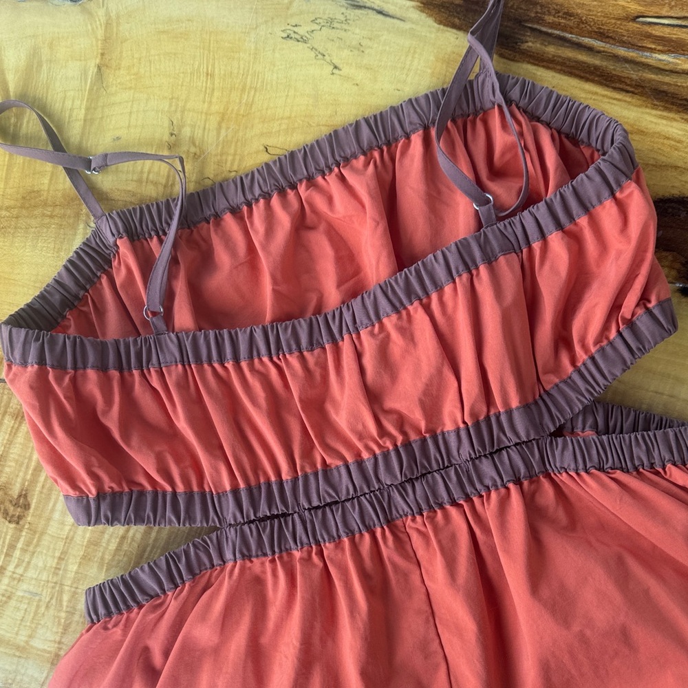 Forever 21 Orange Maxi Dress with cutouts and Spaghetti Straps - Picture 4 of 7